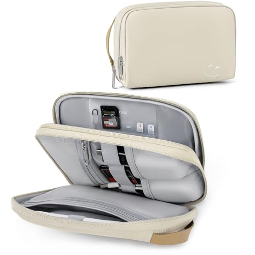 Travelkin Travel Cord Organizer, Electronic Organizer Travel Case, Cable Organizer Bag For Cords,Chargers Phone, Sd Card,Usbs - color: 4-Beige, size: Medium
