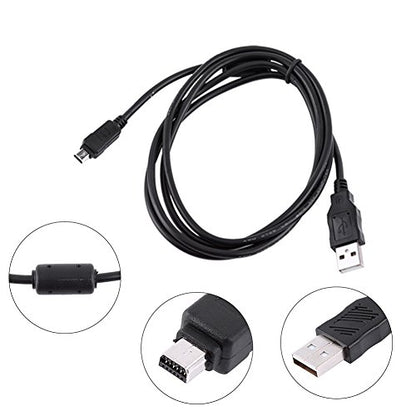 12 Pin Data Cable Camera USB Cable Data Transferring Cable Digital Camera Black 1.5M