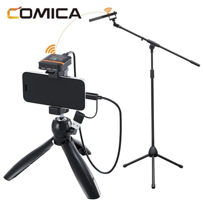 comica VM40 Combo Wireless Shotgun Microphone,2.4G Super Cardioid Polar Pattern,48kHz/32-bit Float Recording,Wired/Wireless Dual Modes,32G On-Board Recording Mic(VM 30 Upgraded Version) - size: Comica CVM-VM40 Combo