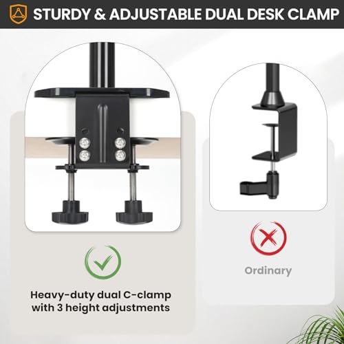 TARION Camera Arm Desk Mount: Heavy Duty DSLR Desktop Mount Camera Stand with Tablet Holder Double C Clamp 1/4 3/8 Screw Adapter Articulating Arm for Selfie Streaming Videography TitanRig Lite Z - size: Desktop Mount Lite Z