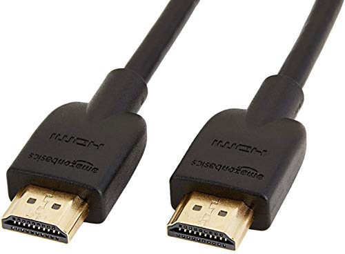 Amazon Basics HDMI Cable, 2-Pack, 3ft, 4K@60Hz, High-Speed 4K HDMI 2.0 Cord for Blu-ray, Ethernet, 2160p, 48 bit, Compatible with TV/PS5/Xbox/Roku, Black - size: 3 Feet