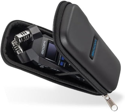 Zoom H1essential 2-Track 32-Bit Float Portable Audio Recorder Bundle with APH-1e with Hairy Windscreen, Padded Shell Case, AC Adapter, & USB C-Cable - style: H1e + Accessory Pack
