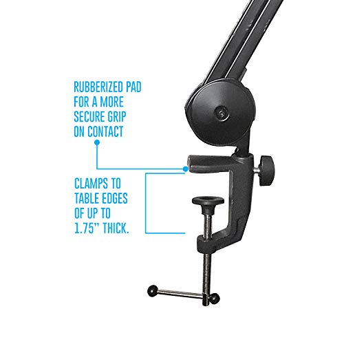 AxcessAbles Heavy Duty Mic Boom Arm 3.3ft Extension with 6ft XLR Cable & Ties | 5LB Capacity | Microphone Arm Desk Mount | Perfect for Gaming, Streaming & Pod Cast