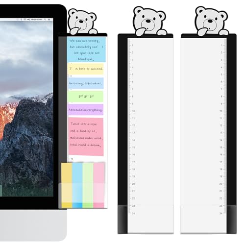 Office Desk Accessories 2pcs Multifunction Computer Monitor Memo Board - Transparent Computer Side Panel Memo Creative Monitor Side Panel Suitable for Office Home Desktop - color: Monitor Memo Board 8