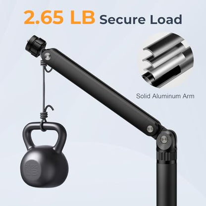 Desktop Microphone Stand, Adjustable Mounting Arm with Multiple Threads for Blue Yeti, Fifine, HyperX and More Mics, Webcams, Cameras - Ideal for Recording, Podcasting, Streaming