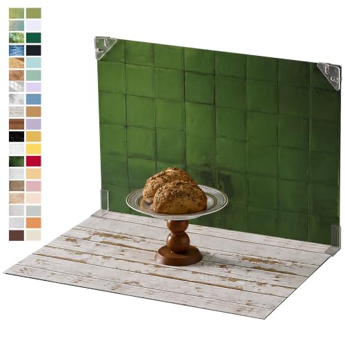 32-Piece Photography Backdrop Kit,Matte Double-Sided Background Papers with L-Brackets & Clips for Food, Jewelry & Cosmetics,ugc Content Creator Tools - color: Assorted Multi-Colors