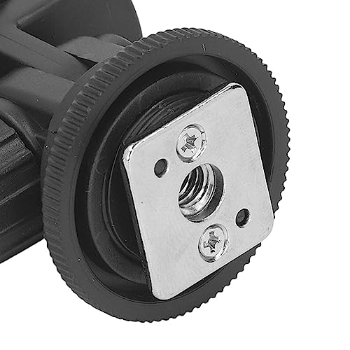 Gavigain Hot Shoe Mount Adapter Mini Ball Head Cold Shoe Mount Adapter 1/4" Screw 180 Degree Swivel for DSLR Camera, Camcorder, Microphone, Video Monitor
