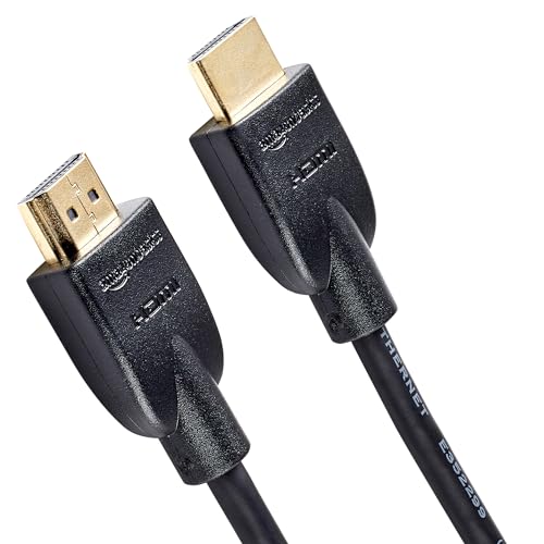 Amazon Basics HDMI Cable, 15 ft, 4K@60Hz, High-Speed 4K HDMI 2.0 Cord, 18Gbps, 2160p, 48 bit, Ethernet, Compatible with TV/PS5/Xbox/Roku, Black - size: 15 Feet, style: 1-Pack