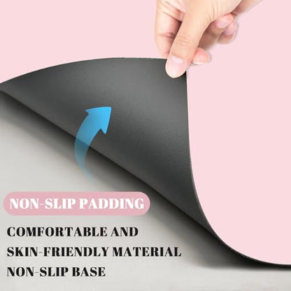 Dry Erase Desk Mat, Waterproof Desk Pad, Erasable Writing White Board for Making Plans, Non-Slip Large Desktop Protector for Office, Home, School 31"x13"(Pink) - color: Pink