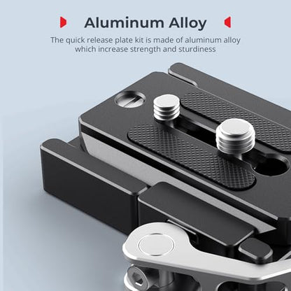 SMALLRIG Universal Quick Release Mount Plate Kit for Arca-Type, Built in Clamp and Plate, with 1/4''-20 & 3/8''-16 Threaded Holes- 2144B - style: Mount Plate Kit