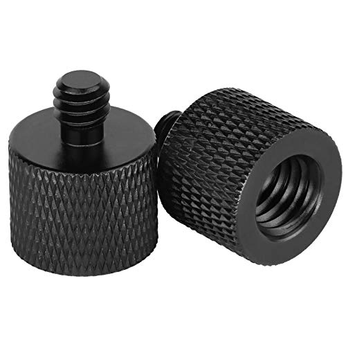 2 Pack 3/8" Female to 1/4" Male Screw Adapter Thread for Tripod Accessories Microphone Holder Camera Mount