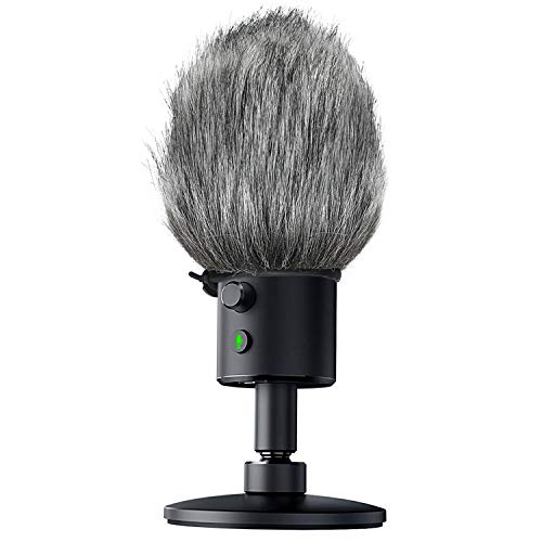SUNMON Razer Seiren X Furry Windscreen Muff, Mic Pop Filter/Shield Wind Cover fits Razer Seiren X USB Condenser Streaming Microphone