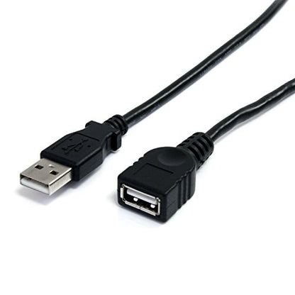 StarTech 3ft USB 2.0 Extension Cable, USB-A M/F, Black (USBEXTAA3BK) - color: Black, size: 3ft