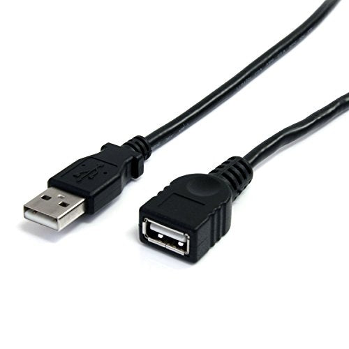 StarTech 3ft USB 2.0 Extension Cable, USB-A M/F, Black (USBEXTAA3BK) - color: Black, size: 3ft