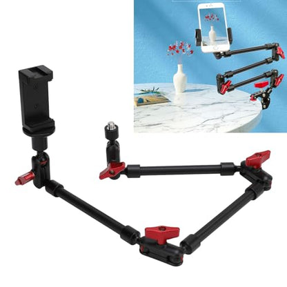 Bewinner Upgraded 31in Adjustable Articulating Friction Magic Arm with 1/4in 3/8in Thread & Super Clamp, Camera Mount 360 Degree Rotation for LED Light Microphone Video Rig (31 Inch)