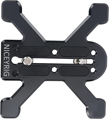 NICEYRIG Quick Release Plate for Arca-Swiss Standard, Tripod/Ground Shooting Switch Plate with Four-feet Stand Support for Heavy Camera, Camcorder - 520 - size: 4.3 Inch