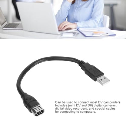 20cm IEEE 1394 6 Pin to USB 2.0 Adapter, 6 Pin Female to USB Adapter Cable Converter with High Speed Data Transfer for DV Camcorders