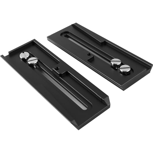 2pcs Quick Release Plate Tripod Mounting Plate for Camera Mount with 1/4 3/8 inch Screws Manfrotto MVH500AH 501HDV MVH502AH 503HDV 504 701HDV MH055M0-Q5 Innorel f60 Miliboo MYT802 RC5