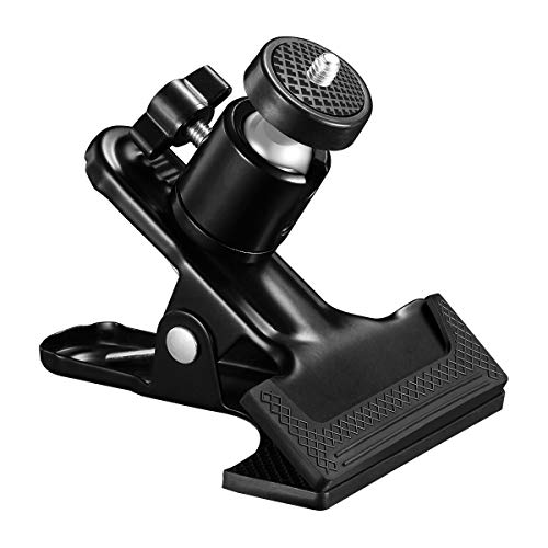 Multi-Function Tripod Clip Clamp Flash Holder Mount with 360 Swivel Photography Ball-Head for SLR, DSLR, Video Cameras, Studio Backdrop