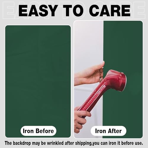 Photo Backdrop Deep Green Background Fabric Professional Photography Solution 6x9ft Seamless Design Eliminate Wrinkles Natural Theme Photography and Flower Background - color: Deep green, size: 6x9ft