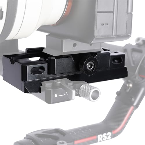 NICEYRIG Extended Quick Release Plate for Manfrotto-Style to Quick Release Clamp for Arca-Swiss, Tripod to Gimbal Adapter Applicable for DJI RS 4/4 Pro/3/3 Pro/2/RSC2, Ronin S - 563