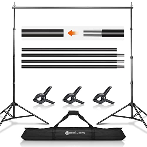 Yesker 8.5X10ft Background Stand Backdrop Support System Kit Photo Video Studio Adjustable Backdrop Stand for Photoshoot Photography Parties Wedding with Carrying Bag - size: 8.5x10ft Backdrop Stand