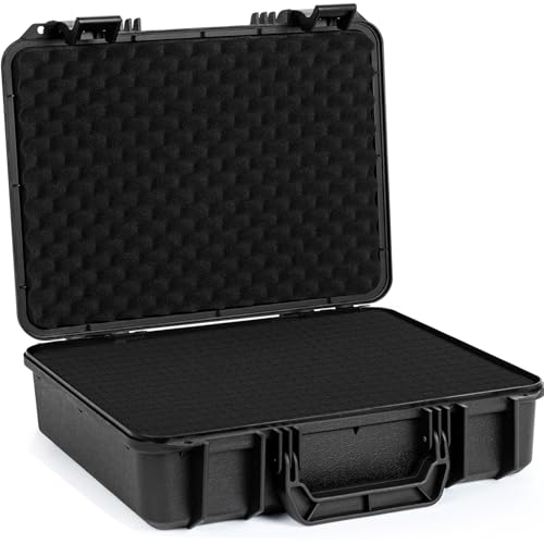 14 inch HardShell Carrying Case,Water-resistant & Storage Box with Customizable Foam,Portable Protective Tool Box for Microphone,Recorder,Electronics,Tools,Cameras,Equipment and More,14" x 10.8" x3.3" - size: 14" x 10.8" x 3.3"