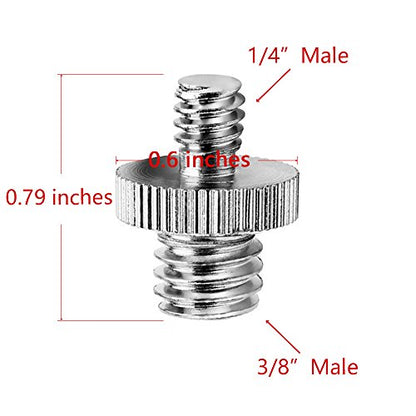 Anwenk 1/4 to 3/8 Screw Adapter Converter Threaded Screws Adapter Spigot Screw Mount Set for Camera Tripod Monopod Ballhead Flash Light Stand Shoulder Rig