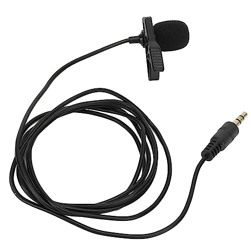 ZJchao Lavalier Microphone with Noise Reduction for Clear Streaming and Live Recording, Compact ClipOn Design for Wide Compatibility