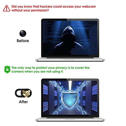Toojcc Cute Laptop Camera Cover Slide,6pk Ultra-Thin Webcam Cover Compatible as a Web Cam Blocker with All Devices Like Computer, MacBook,iPhone, iPad,iMac etc,Protect Your Privacy and Security