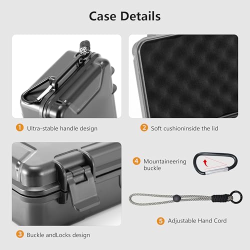 Hard Case for Gopro Hero 13/12/11/10/9 Media Mod/Volta/Light Mod,Wasterproof Organizer Travel Storage Case for Go pro Hero for dji osmo action 6 5 with 2 Batteries Accessories