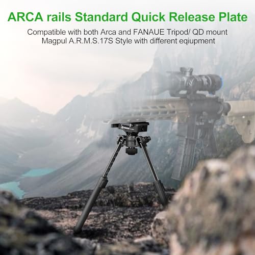 FANAUE ARCA-Swiss Bipod Adapter, ARCA-Swiss Quick Release, Arca Tripod Mount for Fanaue Tripod Heads