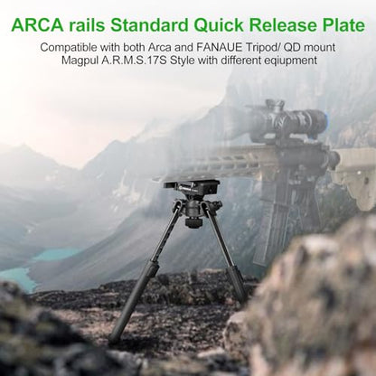 FANAUE ARCA-Swiss Bipod Adapter, ARCA-Swiss Quick Release, Arca Tripod Mount for Fanaue Tripod Heads