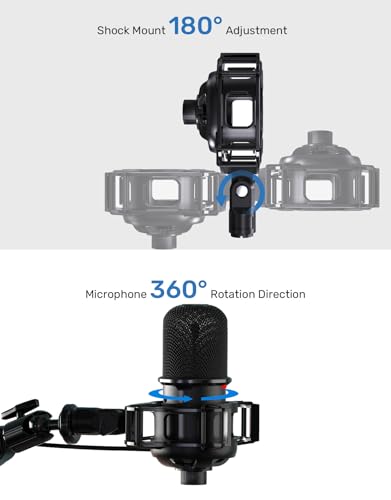 2026 Upgrade Shock Mount for HyperX SoloCast & Razer Seiren Mini Microphone, Anti-Vibration Suspension Elastic Shock Mount Holder Clip Mics Stand - size: HyperX SoloCast Shock Mount