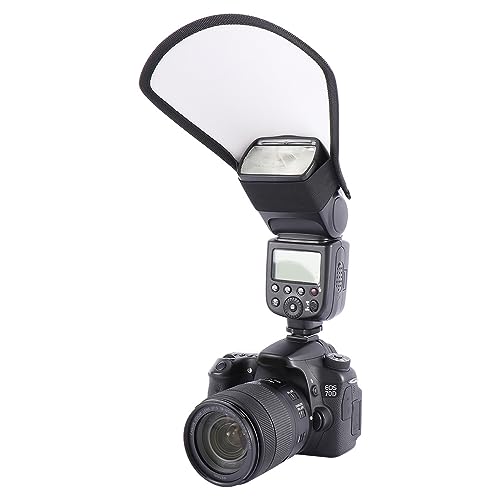 Leadigol 2PCS Flash Diffuser,Camera Flash Diffuser Double-Sided Flash Softbox Photo Light Reflector with Elastic Strap