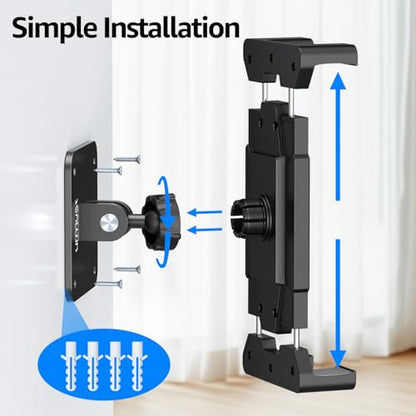 Urmust Tablet Wall Mount Ipad Holder, 4.7-15.6" | 360° Adjustable, iPad, Galaxy Tab, Sturdy Aluminum, For Home, Office & Public Spaces - size: No Arm Pro-Up to 15.6"
