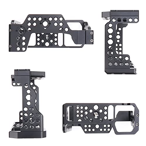 Hersmay A7III Cage with Top Handle, A9 Camera Cage for Sony A7III / A7RIII /A9 /A7II Mirrorless Camera, Multiple 1/4" 3/8" Screw Holes for Vlogging Video Shooting Filmmaking Rig - size: For Sony A7III/A7RIII/A9/A7II