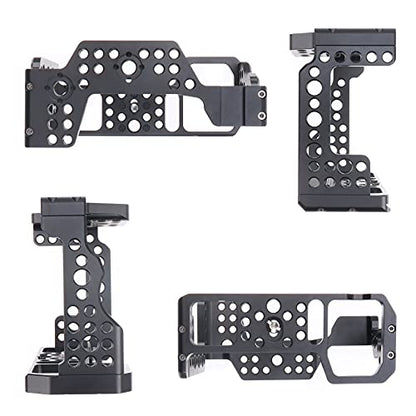 Hersmay A7III Cage with Top Handle, A9 Camera Cage for Sony A7III / A7RIII /A9 /A7II Mirrorless Camera, Multiple 1/4" 3/8" Screw Holes for Vlogging Video Shooting Filmmaking Rig - size: For Sony A7III/A7RIII/A9/A7II