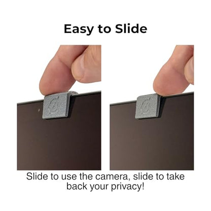 Webcam Cover Slide for Laptop, Made in the USA, Thin, Flexible, Push-On Camera Cover for MacBook, PC & Chromebook, No Adhesive, No Residue, 6 Pack