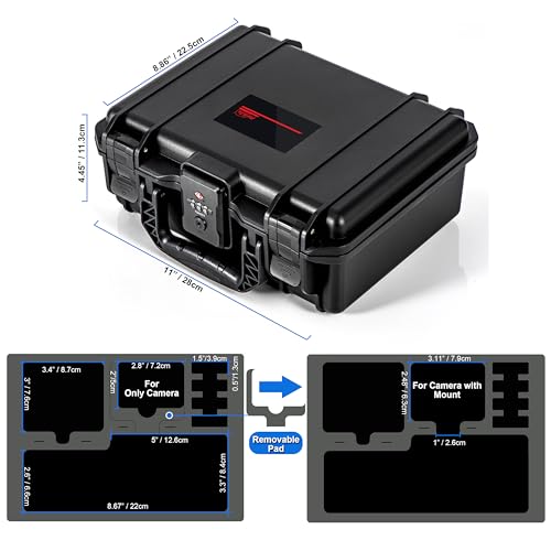STARTRC VCR Case Organizer for GoPro Hero 13, Lockable TSA Dual Layer Waterproof Hard Carrying Case for GoPro Hero 12/11/10/9/8/Media Mod/Volta/Creator Edition/Action Camera and Other Accessories