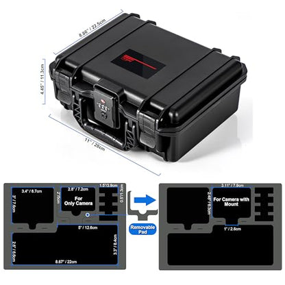 STARTRC VCR Case Organizer for GoPro Hero 13, Lockable TSA Dual Layer Waterproof Hard Carrying Case for GoPro Hero 12/11/10/9/8/Media Mod/Volta/Creator Edition/Action Camera and Other Accessories