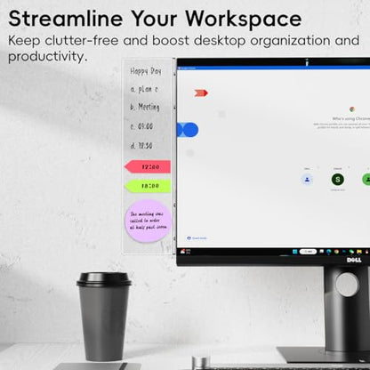 Magnetic Monitor Memo Board, Acrylic Message Reminder Board for Moniter Side, Office Desk Accessories for Women Men, Computer Sticky Note Holder Home Office Memo Holder, Clear, XL - style: 13.2" X 3.3"-Clear-1Pack