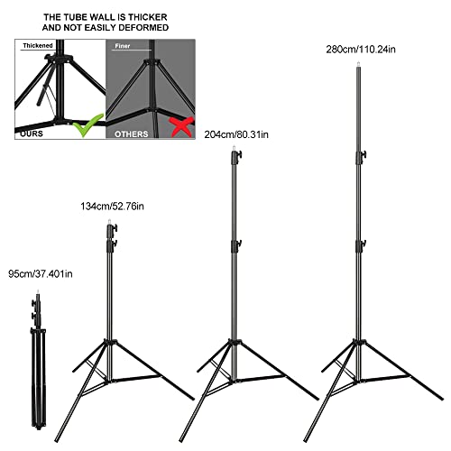 Photography Light Stand 9.33 Ft/ 2.8M Heavy Duty Aluminum Light Tripod Stand Photography Photo Studio Lighting Stand for Photography Studio, Umbrella, Backdrop, LED Panel, Speedlite Flashes, Reflector - size: Light Stand KT1