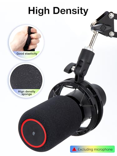 SUNMON QuadCast 2 Mic Pop Filter, Mic Windscreen Compatible with HyperX QuadCast 2 Microphone - Mic Foam Noise Reduction,Improved Sound Quality