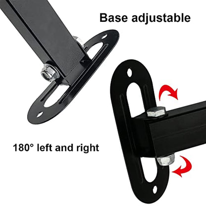8" Long Arm Bracket 180 Degree Rotatable Projector Wall Mount Stand Bracket for Security CCTV Camera Wall Corner Mount Projector Metal Bracket