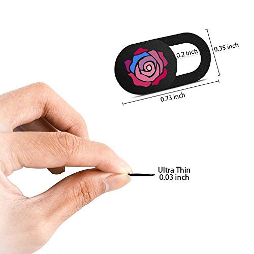 Webcam Cover Slide 3 Packs Ultra-Thin Camera Covers for Computer Laptop Desktop Smartphone to Protect Your Privacy and Security, Rose Black - color: Rose