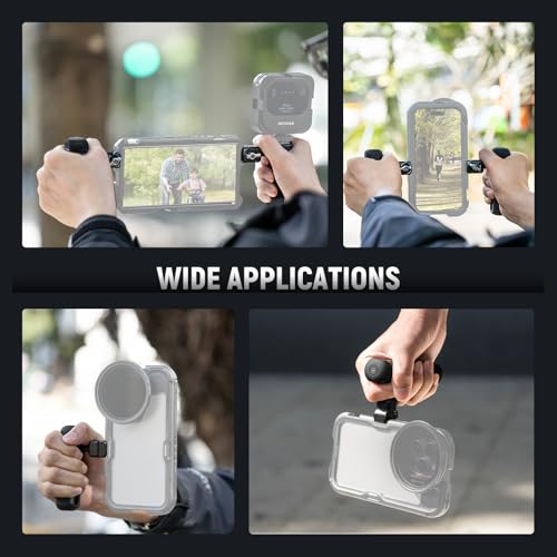 NEEWER PA045E Side Handle with Bluetooth Remote Shutter, Quick Release Clamp, Anti Off Cold Shoe for NEEWER 2nd Gen Phone Cage for 15 Pro/15 Pro Max/S24 Ultra, Silver Lock - style: PA045E