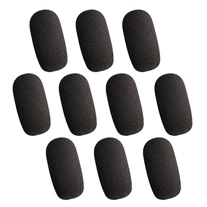 AKSONMN 10-Pack Foam Mic Covers for Wireless Laval.Operations Microphones - 1.4" Ball-Type Windscreen for Clear Audio, Fits Podcasting, Vlogging, Interviews