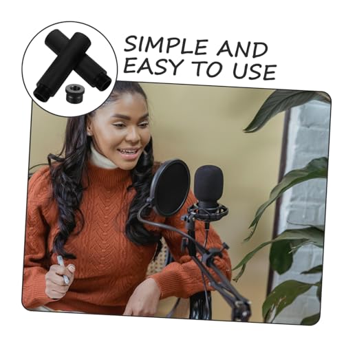 Uonlytech 1set Microphone Stand Extension Kit Adapter to Adapter for Desk Height for Live Streaming and Recording Includes Extension Tube for Easy Installation