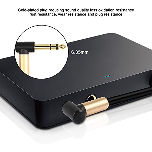 XMSJSIY 6.35mm TRS Pigtail Cable 1/4 inch Stereo Male Plug to Bare Wire Adapter Connector Open End Audio Cable Right Angle 3- Pole Speaker Amplifier Microphone Cable Replacement (0.5M/1.6FT) - style: 0.5M/1.6FT
